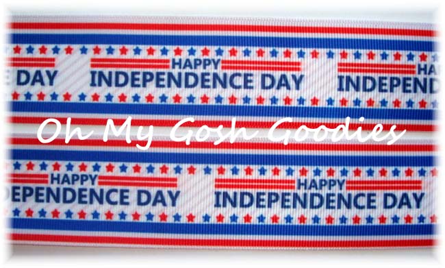 1.5 INDEPENDENCE DAY PATRIOTIC RIBBON - 5 YARDS