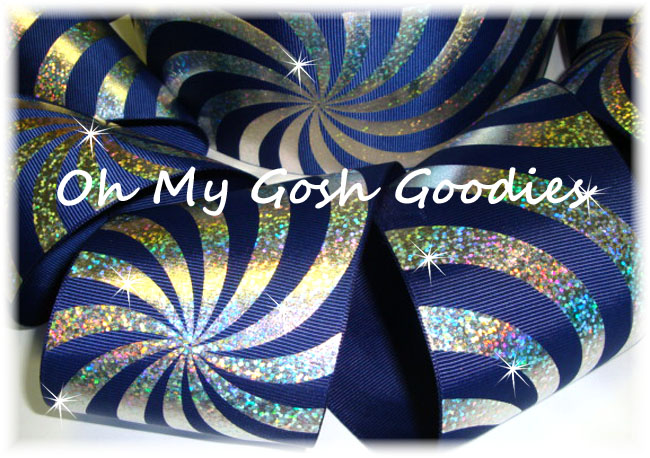 3" PSYCHEDELIC HOLOGRAM NAVY - 5 YARDS