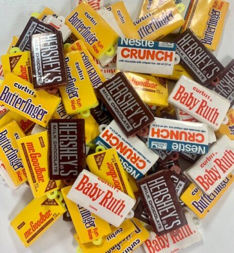 148PC VINTAGE CANDY BAR EMBELLISHMENTS HERSHEYS BUTTERFINGER BABY RUTH CUPCAKE
