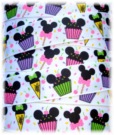 minnie cupcake ribbon, cupcake ribbon, minnie ribbon, minnie mouse