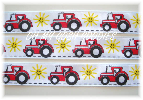 7/8 BIG RED TRACTOR - 5 YARDS