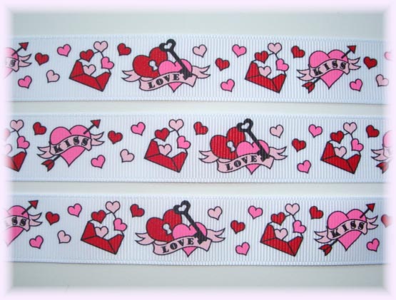 7/8 VALENTINE LOVE LETTERS 5 Yards