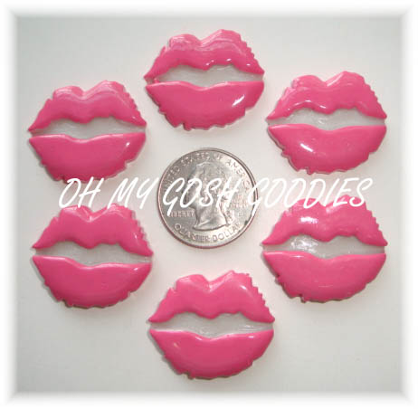 2PC LIP KISSES RESINS - PINK