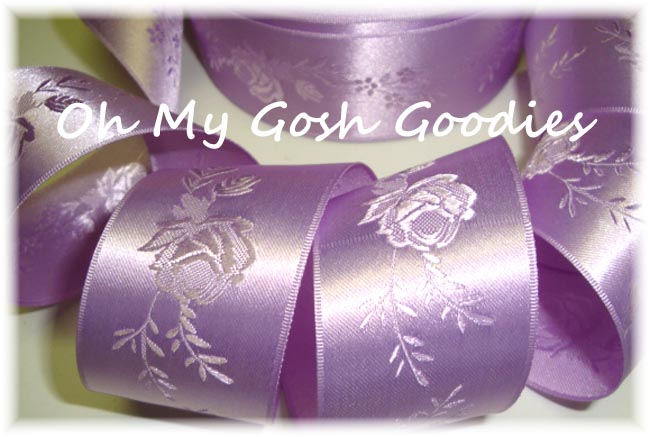 1.5 OFFRAY OMBRE ROSE LAVENDER WEDDING SATIN - 20 YARD ROLL