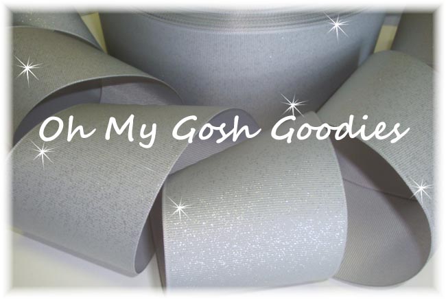 3" GLITTER SOLID CHEER SILVER - 5 YARDS