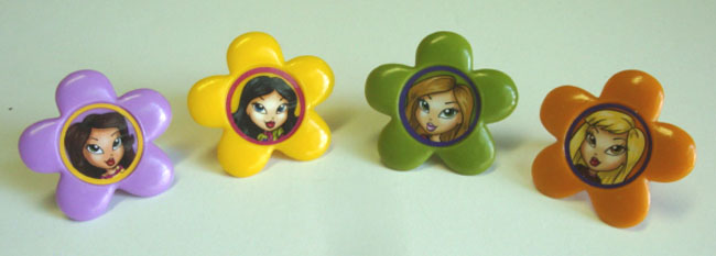 12PC LICENSED BRATZ CUPCAKE RINGS FOR HAIRBOWS
