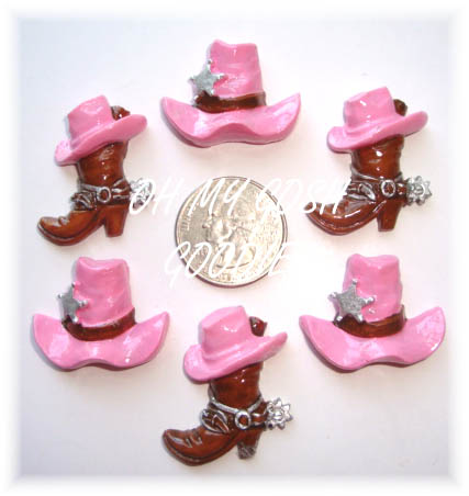 2PC PRINCESS COWGIRL BOOT & HAT RESINS