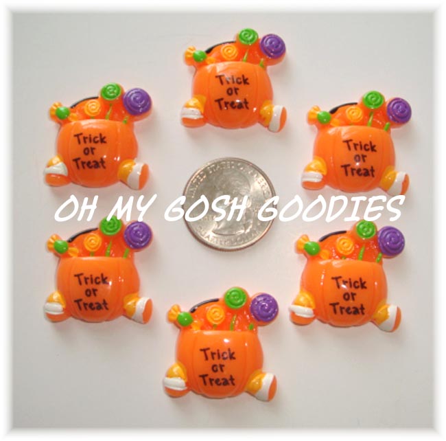 2PC TRICK OR TREAT CANDY RESINS