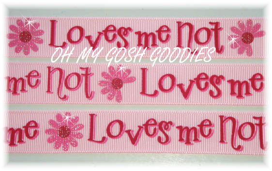 7/8 LOVES ME NOT PINK - 5 YARDS