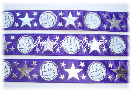 LAST ONE - 7/8 VOLLEYBALL STAR PURPLE - 11 1/2 REMNANT YARDS