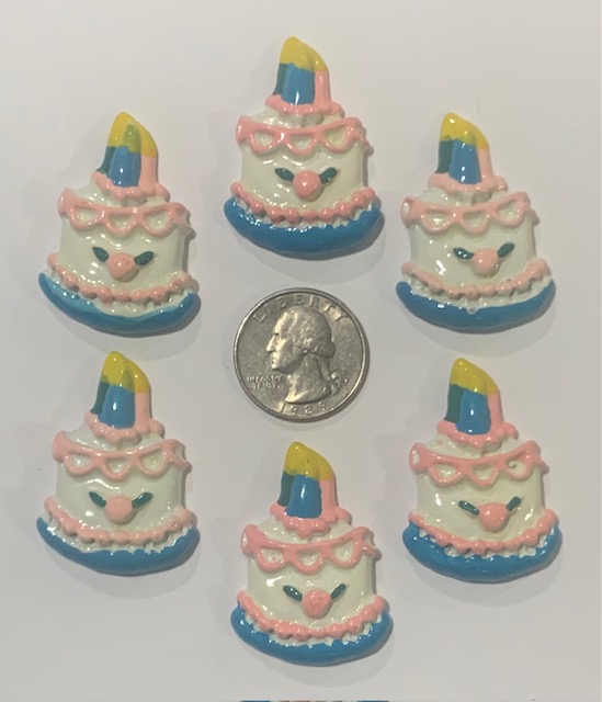 6PC SET BIRTHDAY CAKE RESINS